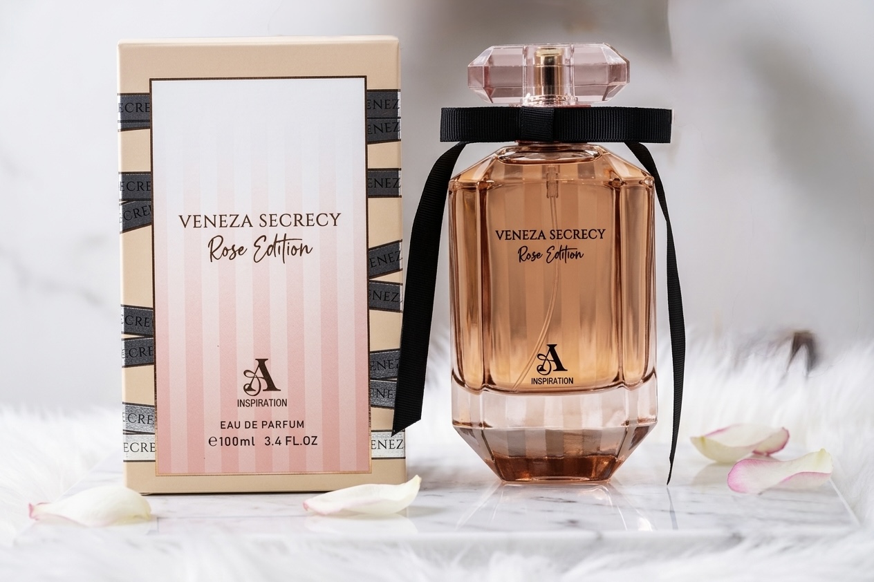 Veneza secrecy rose edition perfume bottle by Watan Inspire.
