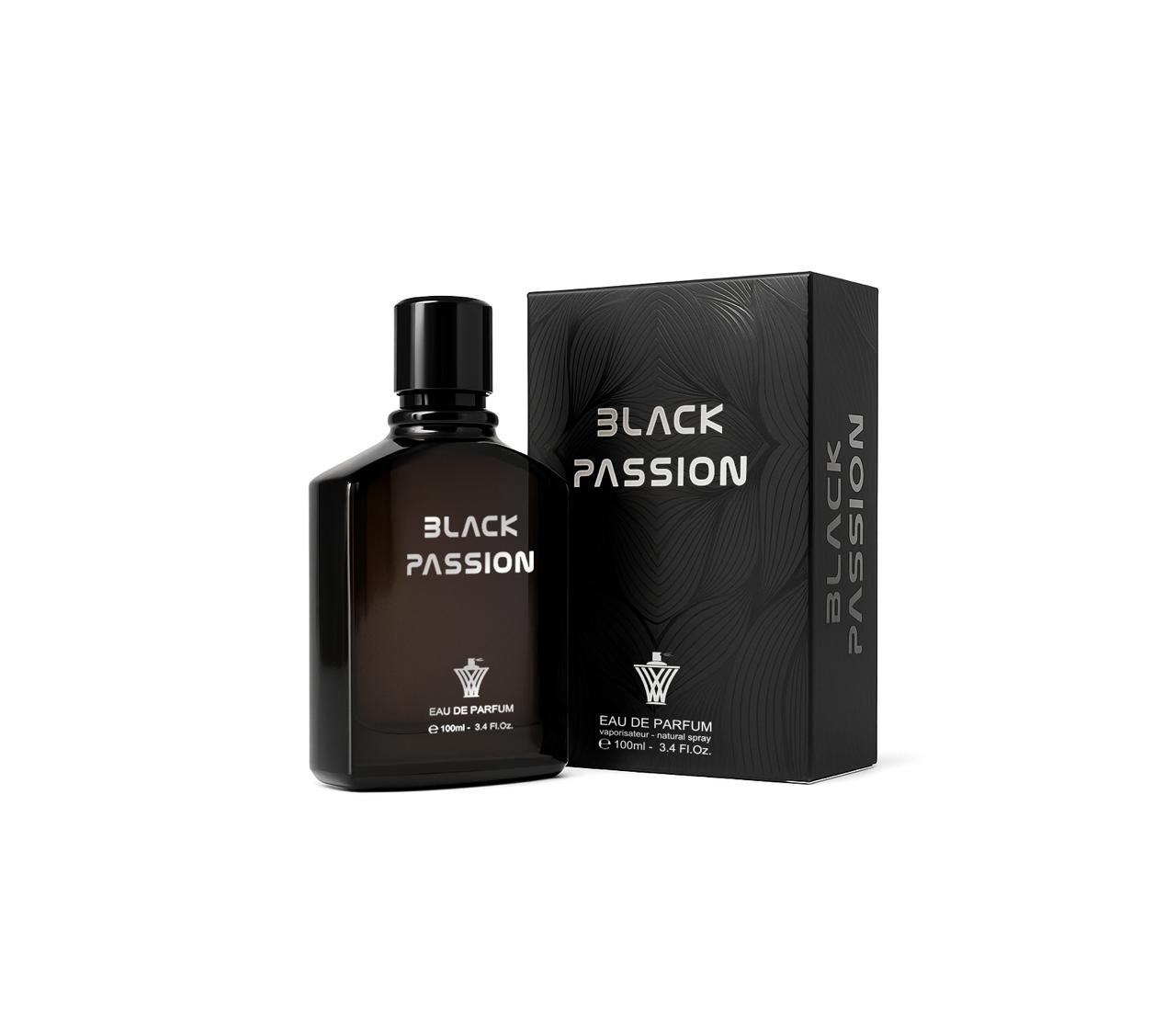 Black Passion 100ml male perfume bottle by Watan Inspire.
