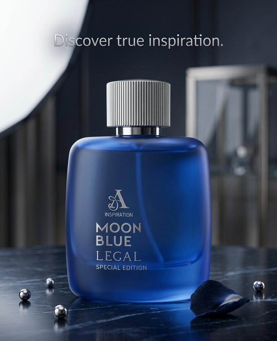 Moon blue legal 100ml male perfume bottle by Watan Inspire.