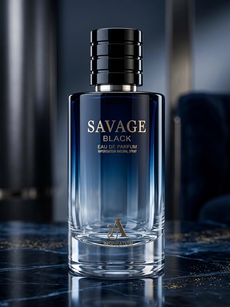 Savage black 100ml unisex perfume bottle by Watan Inspire.