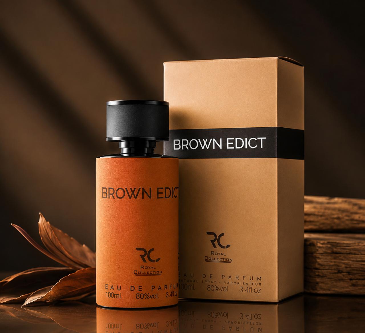 Brown Edict 100ml unisex perfume bottle by Watan Inspire.